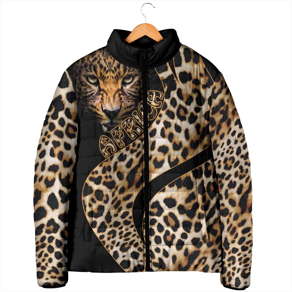 Africa Leopard Skin Pattern Padded Jacket Version 01