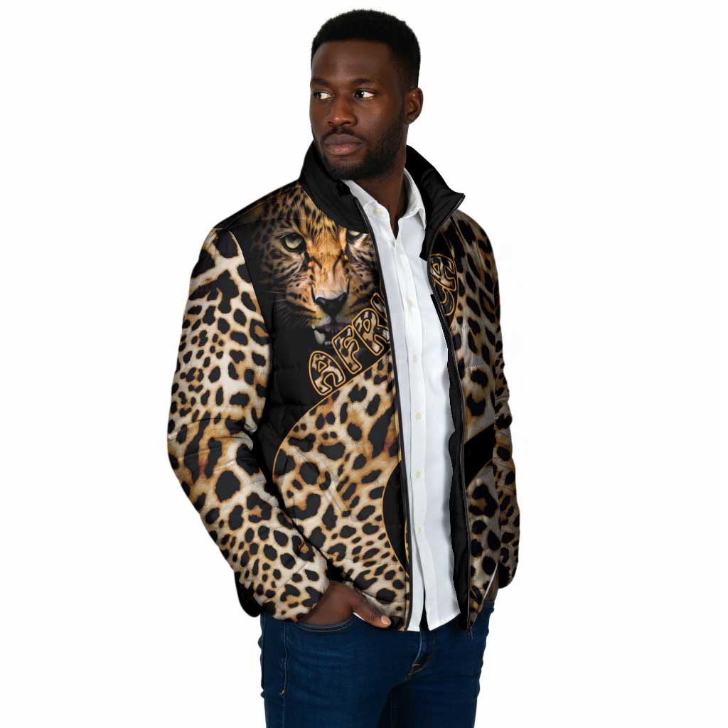 Africa Leopard Skin Pattern Padded Jacket Version 01