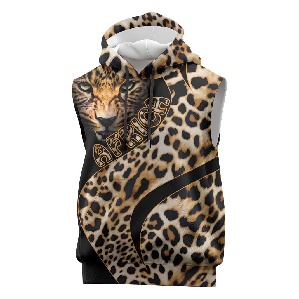 Afro Leopard Skin Pattern Sleeveless Hoodie Version 01 - African Pride