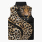 Africa Leopard Skin Pattern Sleeveless Puffer Jacket Version 01
