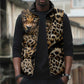 Africa Leopard Skin Pattern Sleeveless Puffer Jacket Version 01