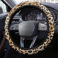 Afro Leopard Skin Pattern Steering Wheel Cover Version 01