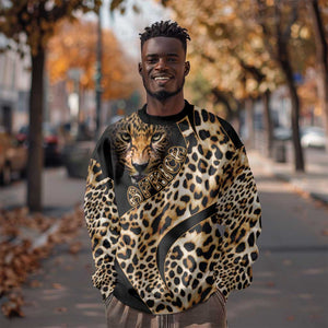 Afro Leopard Skin Pattern Sweatshirt Version 01