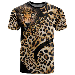 Afro Leopard Skin Pattern T shirt Version 01