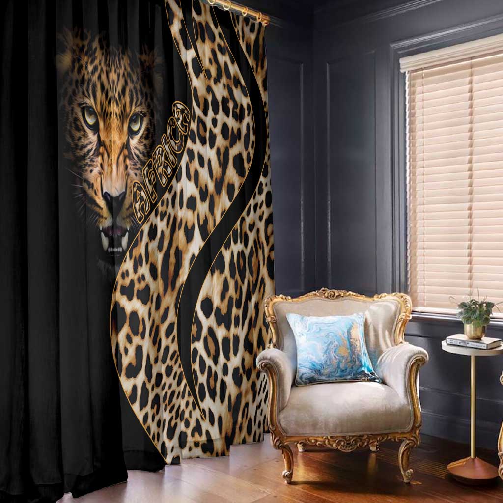 Afro Leopard Skin Pattern Window Curtain Version 01