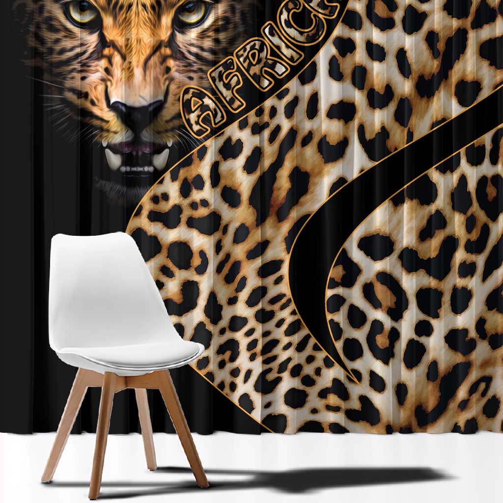 Afro Leopard Skin Pattern Window Curtain Version 01