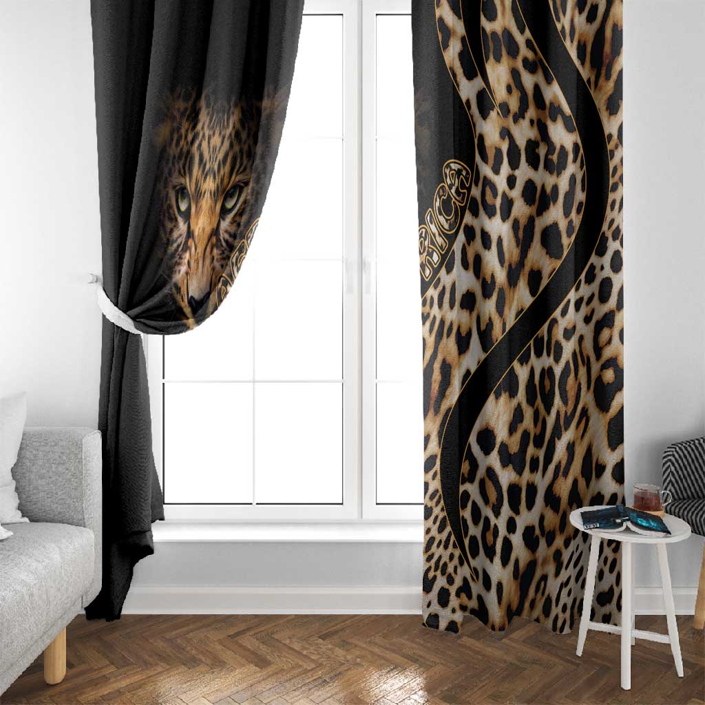Afro Leopard Skin Pattern Window Curtain Version 01
