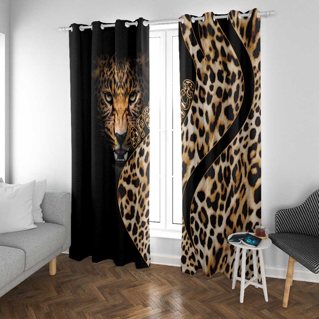 Afro Leopard Skin Pattern Window Curtain Version 01