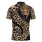 Africa Leopard Skin Pattern Zipper Polo Shirt Version 01