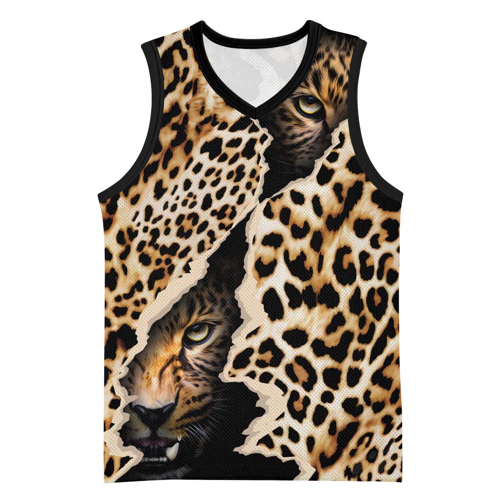 Afro Leopard Skin Pattern Basketball Jersey Version 02 - African Pride
