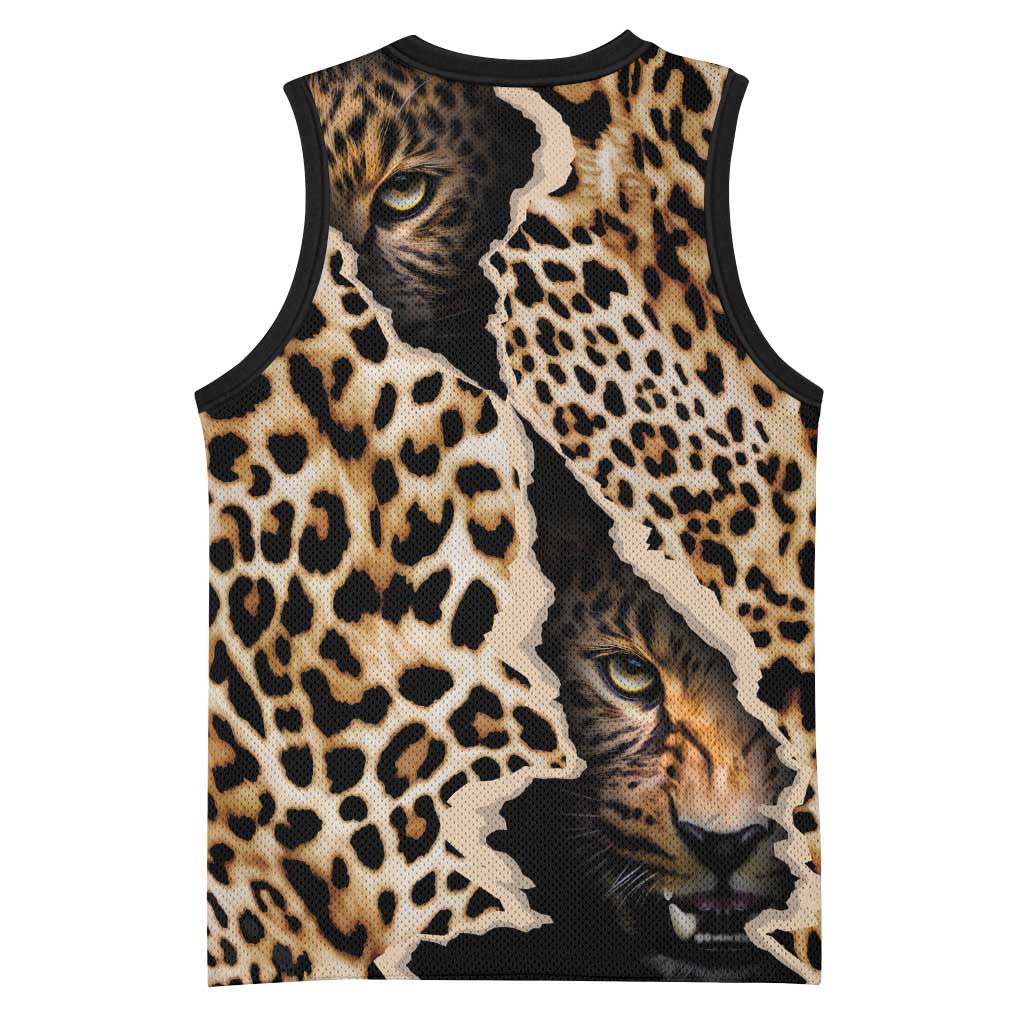 Afro Leopard Skin Pattern Basketball Jersey Version 02 - African Pride