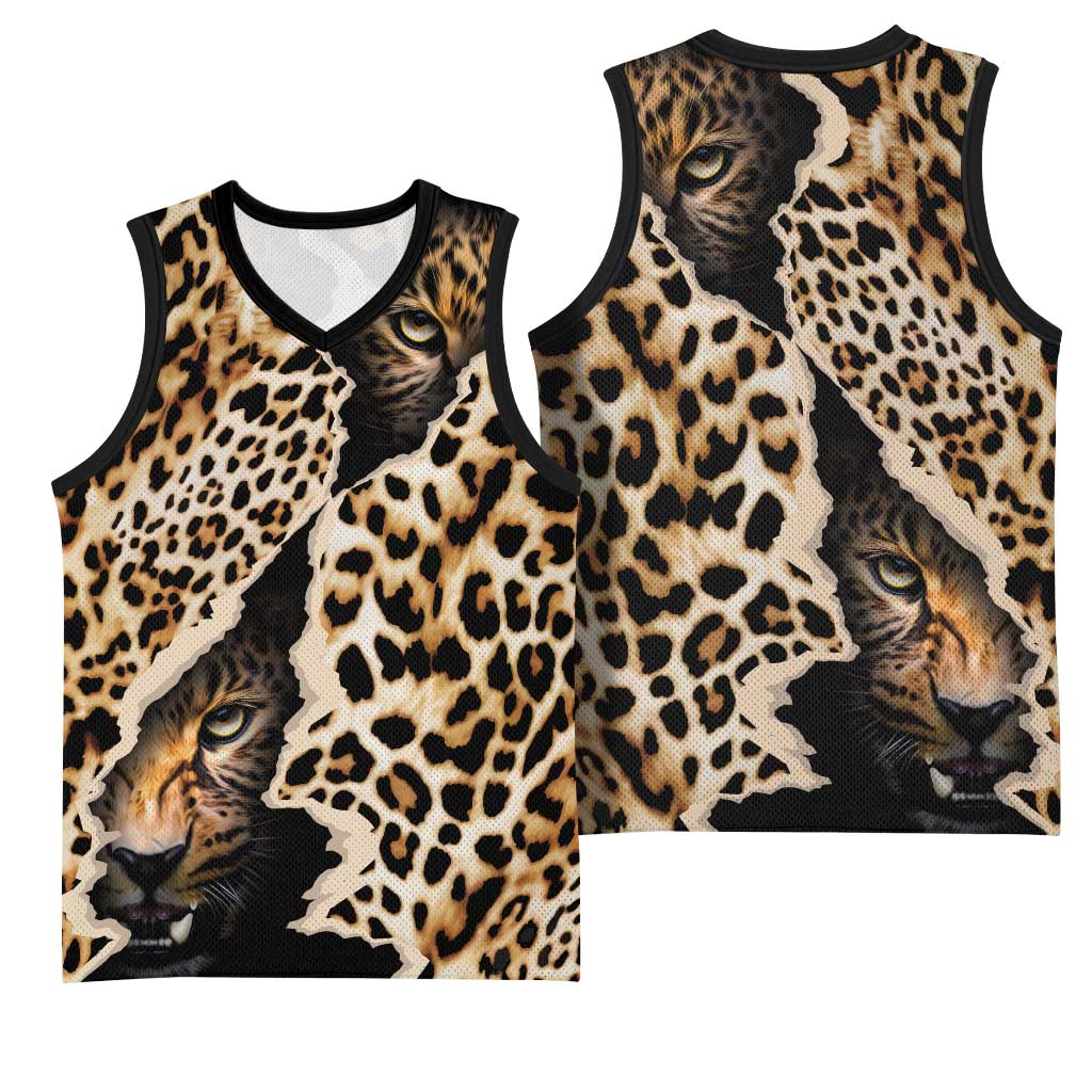 Afro Leopard Skin Pattern Basketball Jersey Version 02 - African Pride