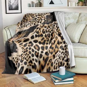 Afro Leopard Skin Pattern Blanket Version 02