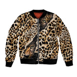 Afro Leopard Skin Pattern Bomber Jacket Version 02