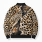 Africa Leopard Skin Pattern Bomber Puffer Jacket Version 02