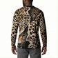 Africa Leopard Skin Pattern Button Sweatshirt Version 02