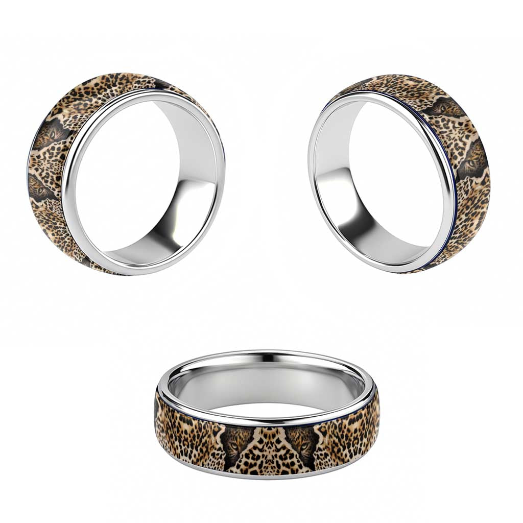Afro Leopard Skin Pattern Classic Ring Version 02 - African Pride