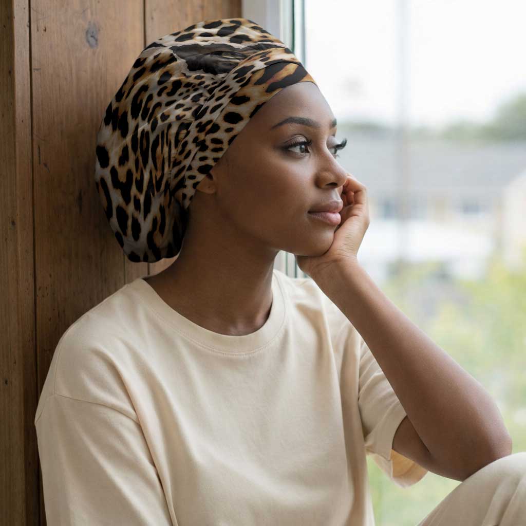 Africa Leopard Skin Pattern Easy Headwrap Version 02