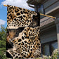 Afro Leopard Skin Pattern Garden Flag Version 02