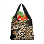 Afro Leopard Skin Pattern Grocery Bag Version 02