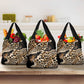 Afro Leopard Skin Pattern Grocery Bag Version 02