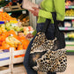 Afro Leopard Skin Pattern Grocery Bag Version 02