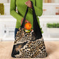 Afro Leopard Skin Pattern Grocery Bag Version 02