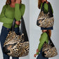 Afro Leopard Skin Pattern Grocery Bag Version 02