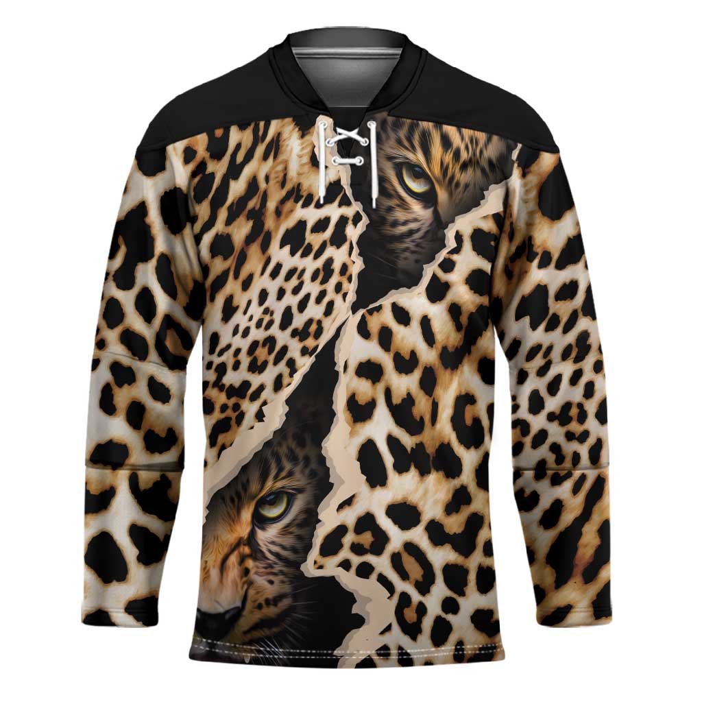 Africa Leopard Skin Pattern Hockey Jersey Version 02