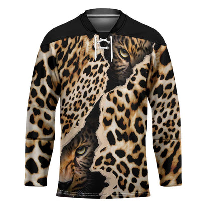 Africa Leopard Skin Pattern Hockey Jersey Version 02