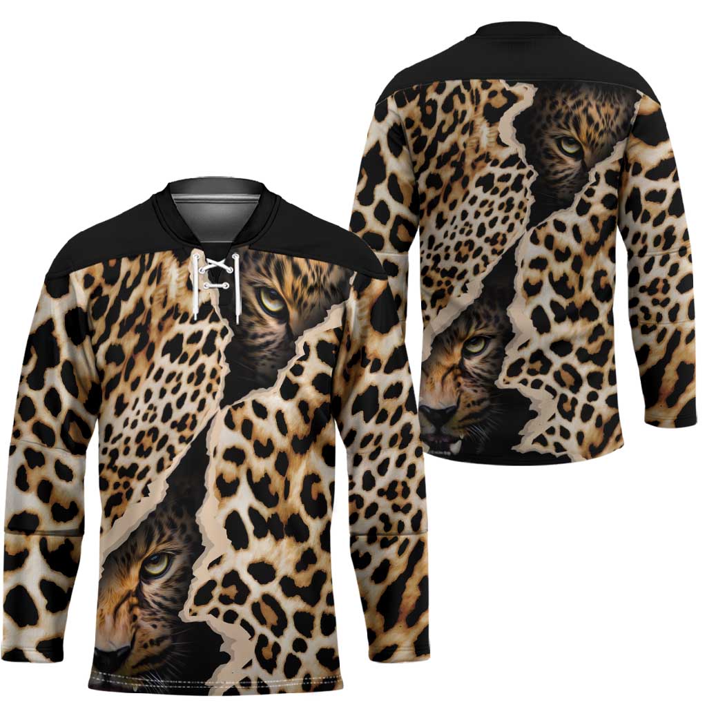 Africa Leopard Skin Pattern Hockey Jersey Version 02