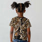 Afro Leopard Skin Pattern Kid T shirt Version 02