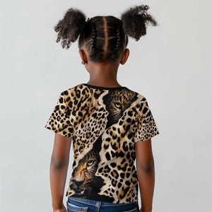 Afro Leopard Skin Pattern Kid T shirt Version 02