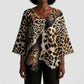 Africa Leopard Skin Pattern Kimono Sleeve Blouse Version 02