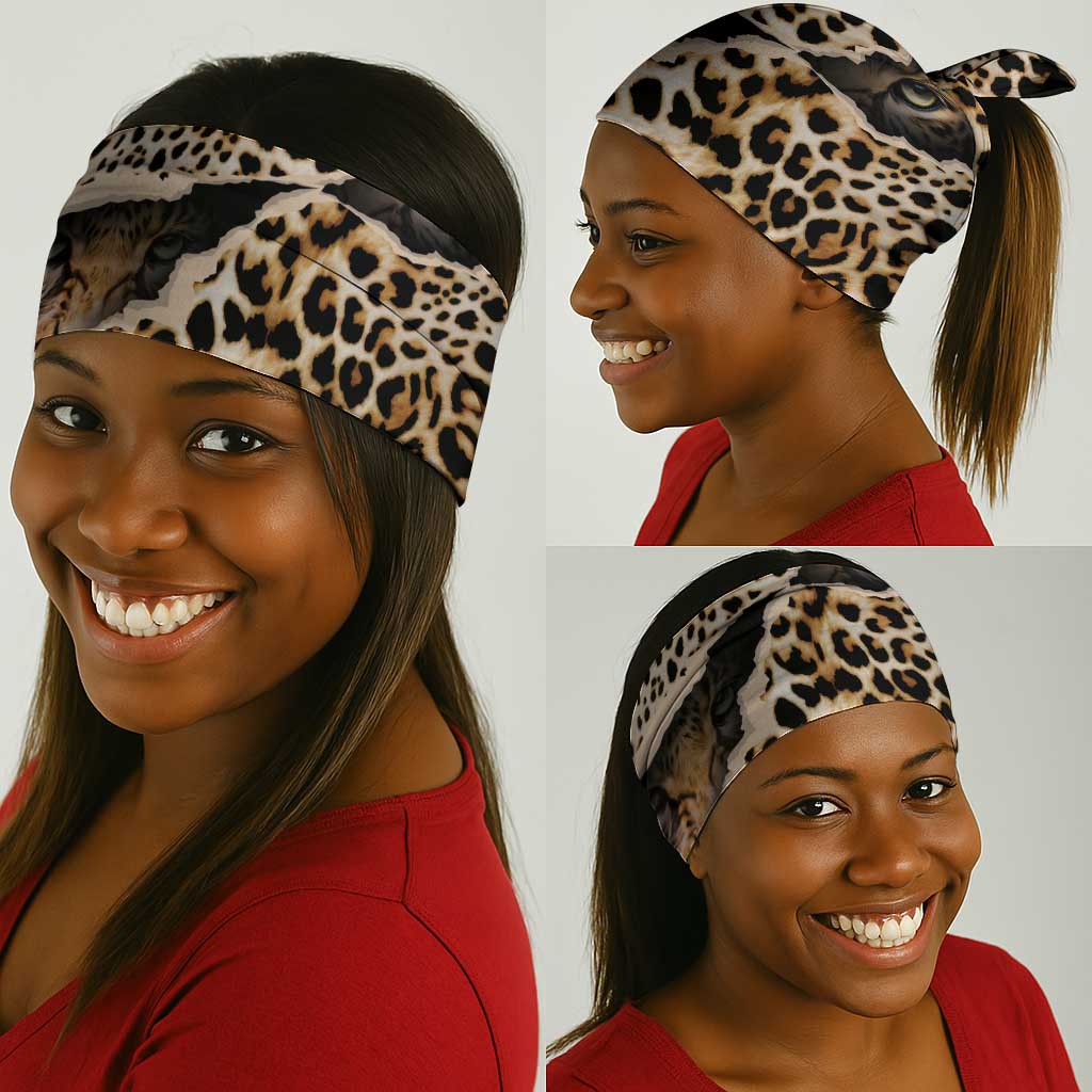 Afro Leopard Skin Pattern Neck Gaiter Version 02 LT9