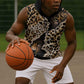 Afro Leopard Skin Pattern Sleeveless Hoodie Version 02 - African Pride