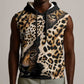 Afro Leopard Skin Pattern Sleeveless Hoodie Version 02 - African Pride