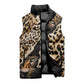 Africa Leopard Skin Pattern Sleeveless Puffer Jacket Version 02
