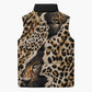 Africa Leopard Skin Pattern Sleeveless Puffer Jacket Version 02