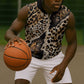 Afro Leopard Skin Pattern Sleeveless Zip Hoodie Version 02 - African Pride