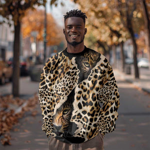 Afro Leopard Skin Pattern Sweatshirt Version 02