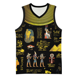 Ancient Egypt and Hieroglyphs Basketball Jersey - African Pride