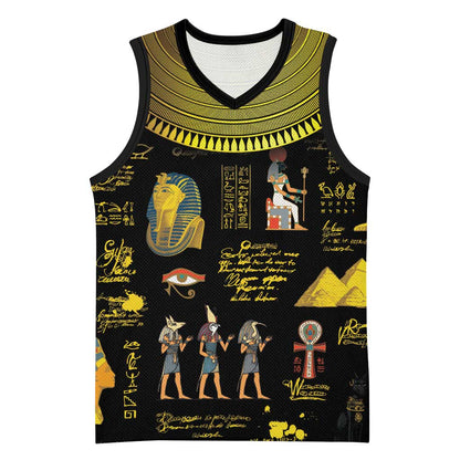 Ancient Egypt and Hieroglyphs Basketball Jersey - African Pride