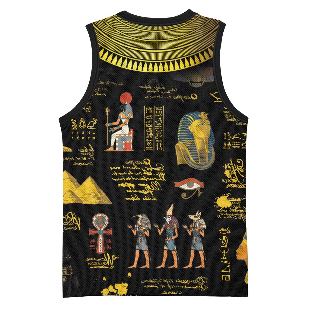Ancient Egypt and Hieroglyphs Basketball Jersey - African Pride