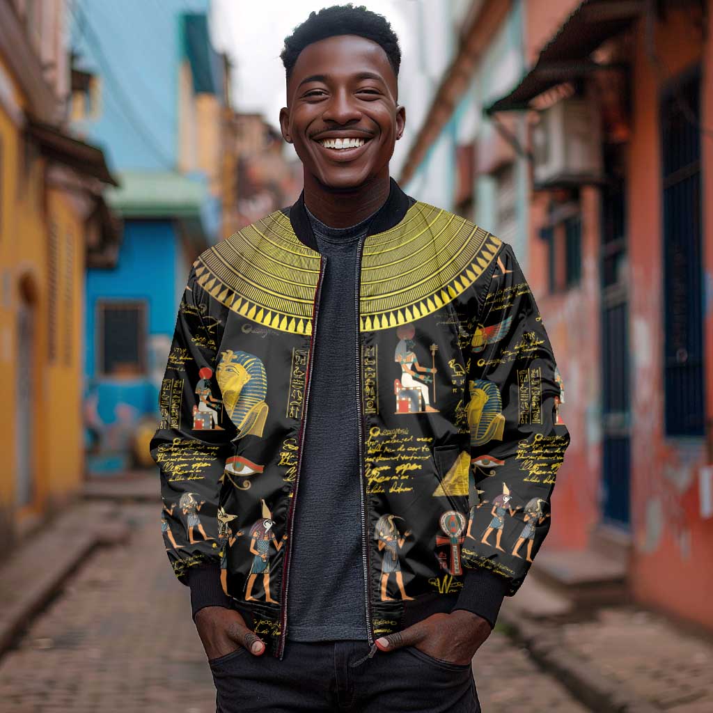 Ancient Egypt and Hieroglyphs Bomber Jacket
