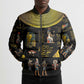 Ancient Egypt and Hieroglyphs Bomber Puffer Jacket