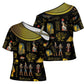 Ancient Egypt and Hieroglyphs Cross Shoulder Shirt