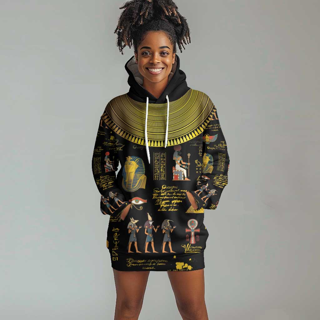 Ancient Egypt and Hieroglyphs Hoodie Dress