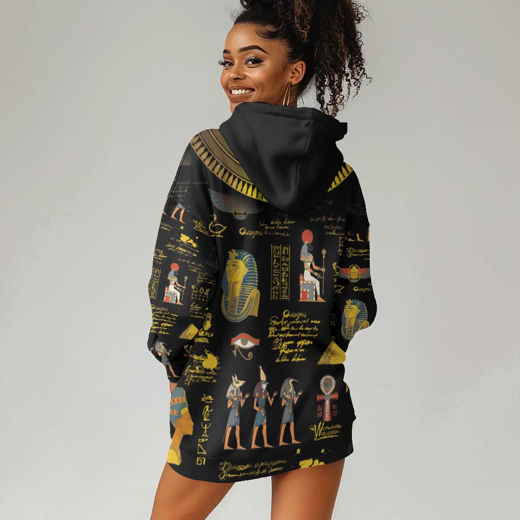 Ancient Egypt and Hieroglyphs Hoodie Dress