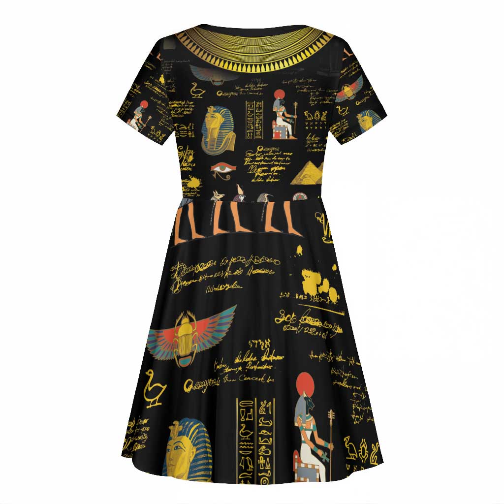 Ancient Egypt and Hieroglyphs Kid Short Sleeve Dress